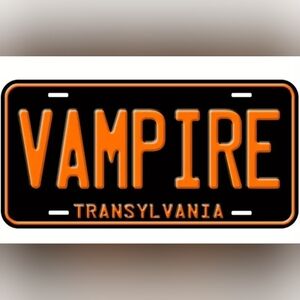 Vampire Transylvania Novelty License Plate